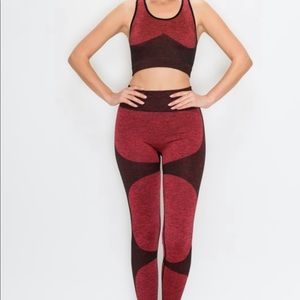 Active Wear - 2 piece Seamless Sports Bra/Leggings Combo